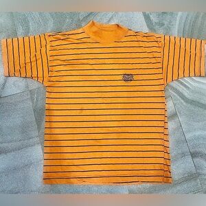 Vintage Men’s Croquet Club Stripe T Shirt Embroidered Size M